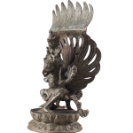 Vintage Indonesian Bronze Vishnu on Garuda | 12" x 6" x 5.5" (30.5 x 15.2 x 14 cm) | 2.19 kg Sacred Art | Heritage Divine Harmony